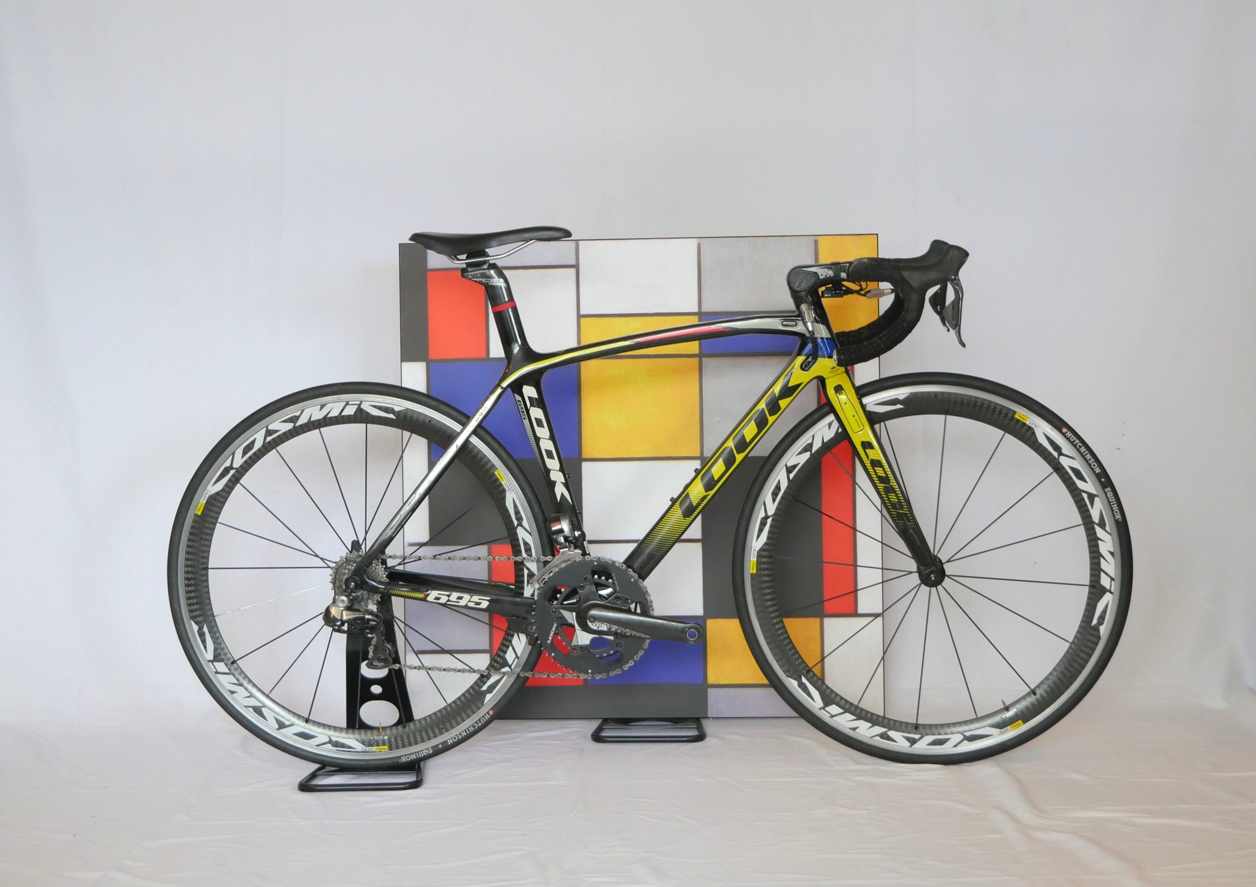 Vélo de route Look 695 Mondrian Shimano Dura-Ace Di2 Black / Blue / Red / Yellow