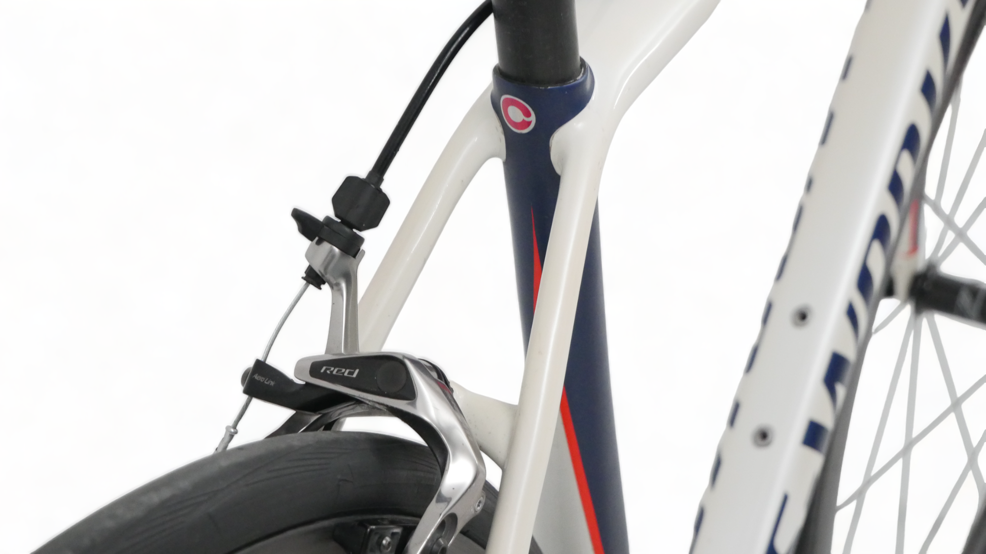 Road Bike Specialized Tarmac SL5 S-Works Sram eTap Bleu / Rouge / Blanc