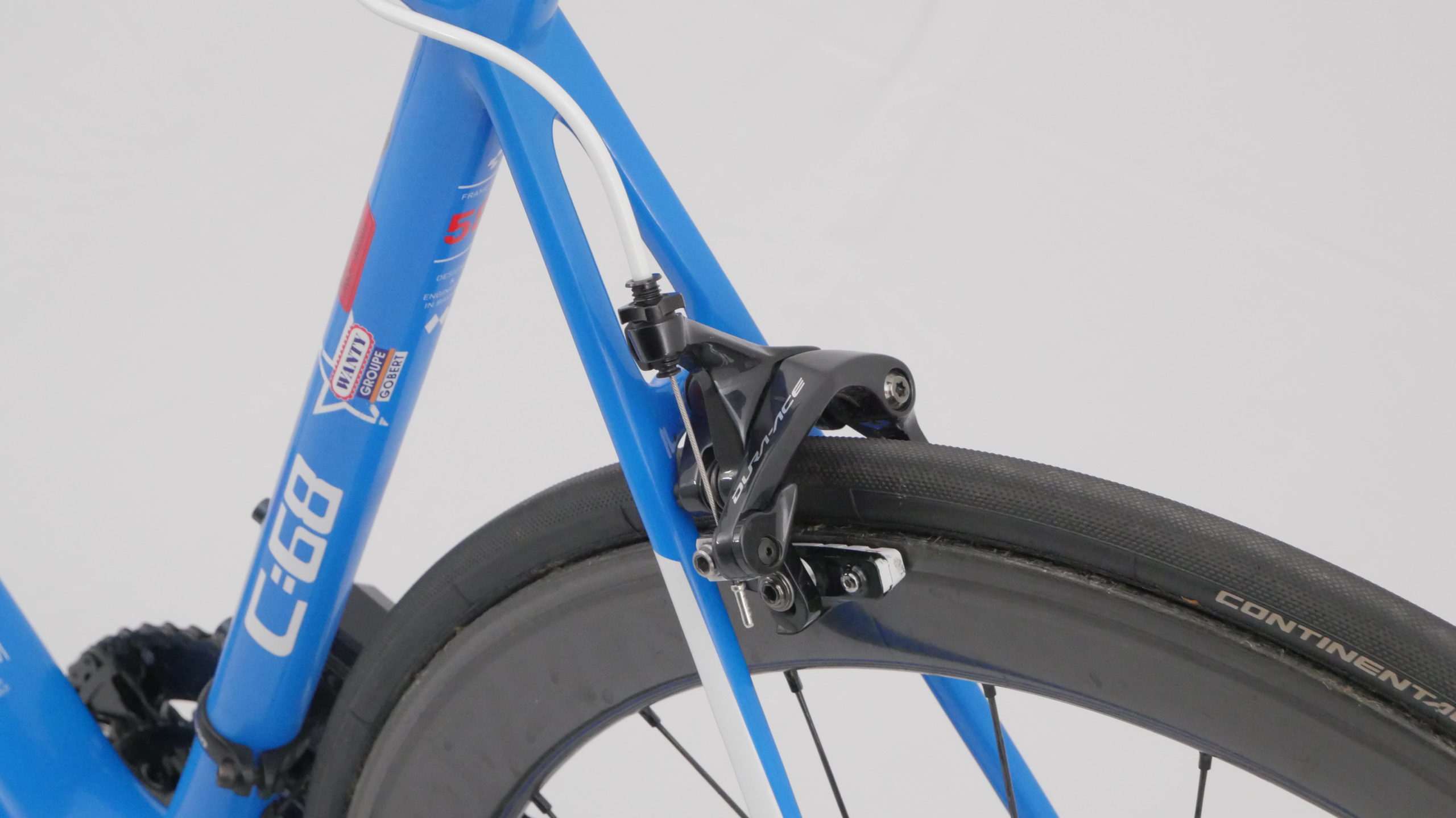 Road Bike Cube Agree C:68 Shimano Dura-Ace DI2 Bleu / Blanc