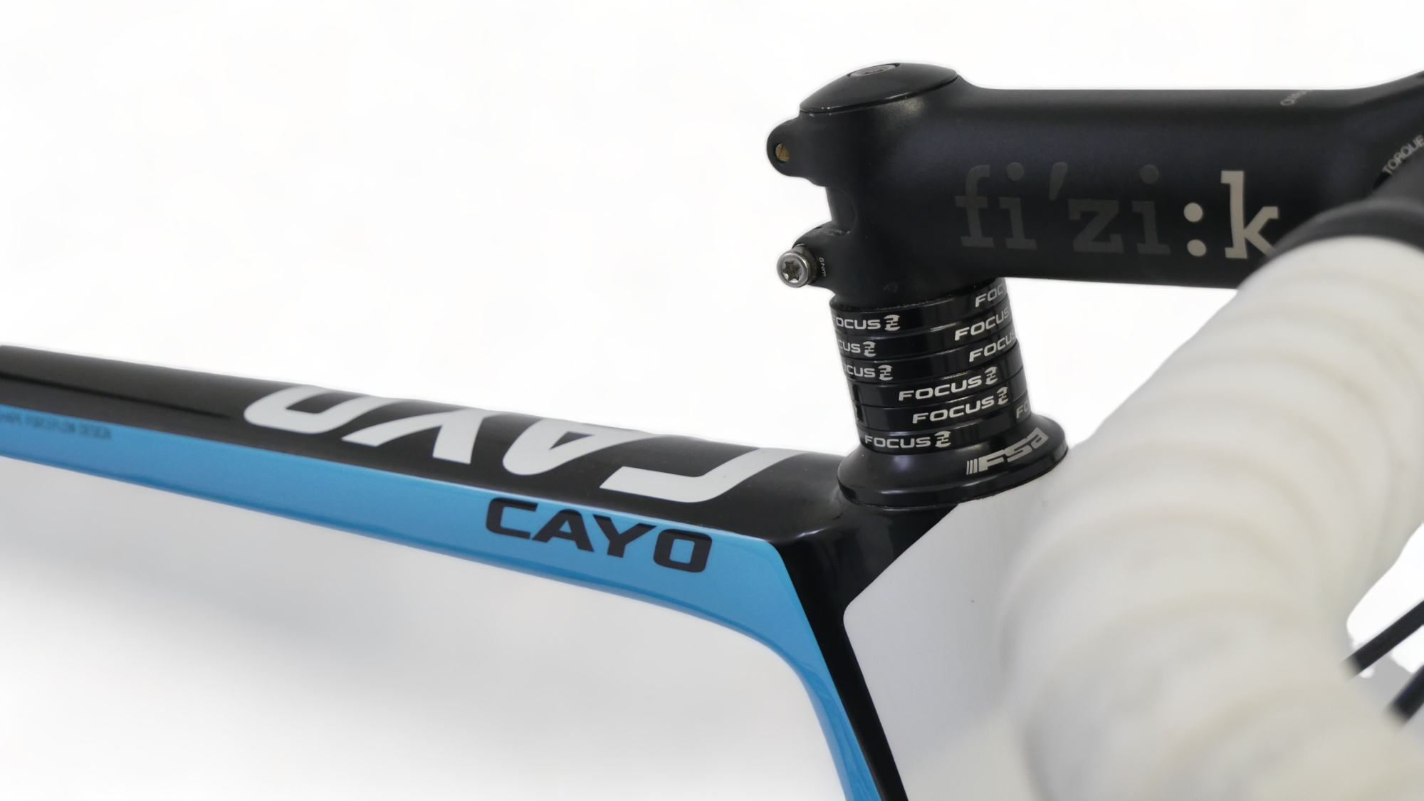 Vélo de route Focus Cayo Campagnolo Chorus Black / Blue / White
