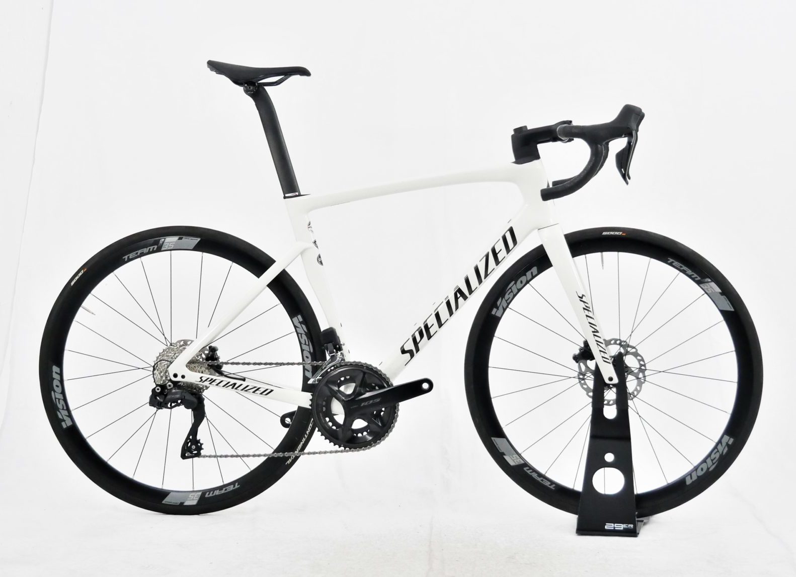 Road Bike Specialized SL7 Comp Shimano 105 Di2 12s Blanc