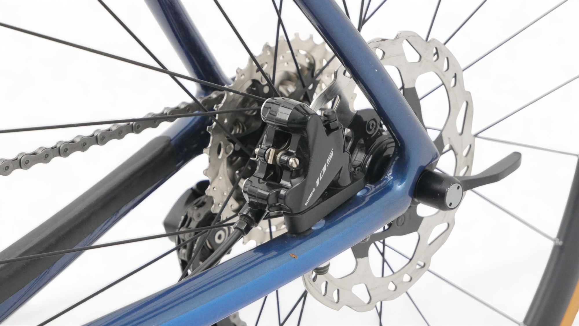Road Bike Scott Addict 20 Disc Shimano 105 / Roues Syncros RP 2.0 Disc Bleu