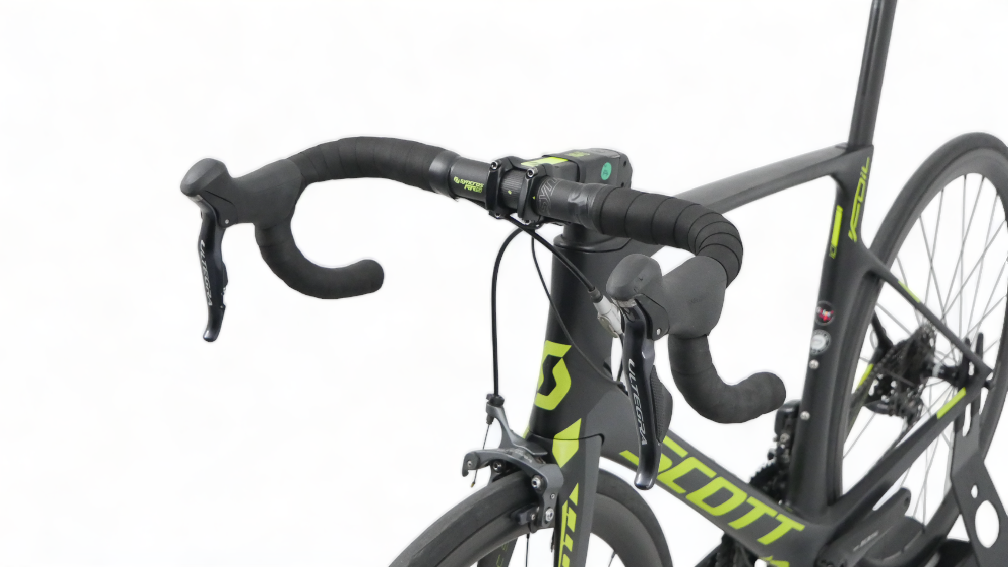 Vélo de route Scott Foil 10 Shimano Ultegra Di2 / Roues Profile Design 38 twenty four Black / Green