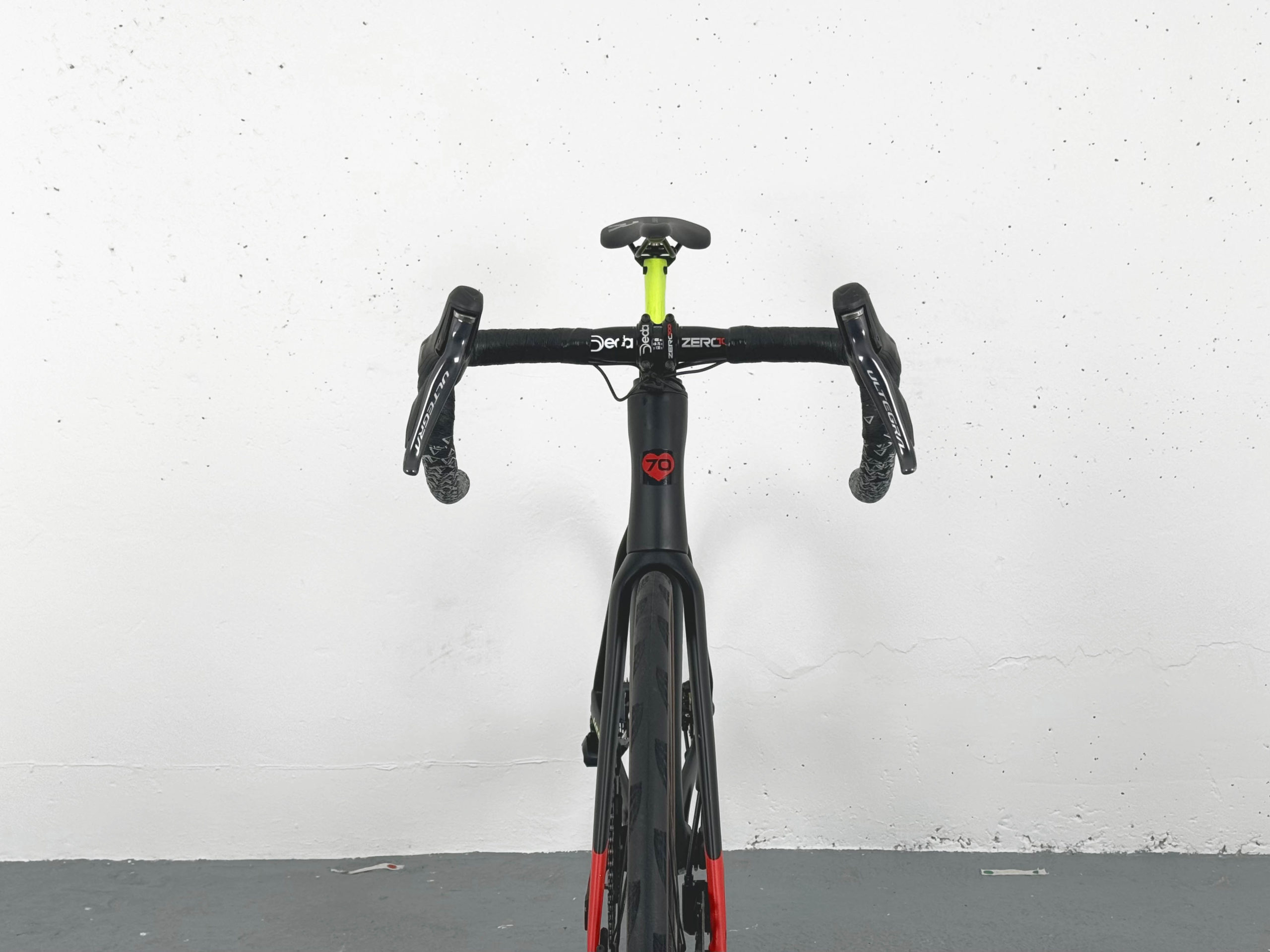 Vélo de route De Rosa Merak 50 Shimano Dura Ace/Ultegra Di2 / Roues DT Swiss Performance LN Black / Green / Red